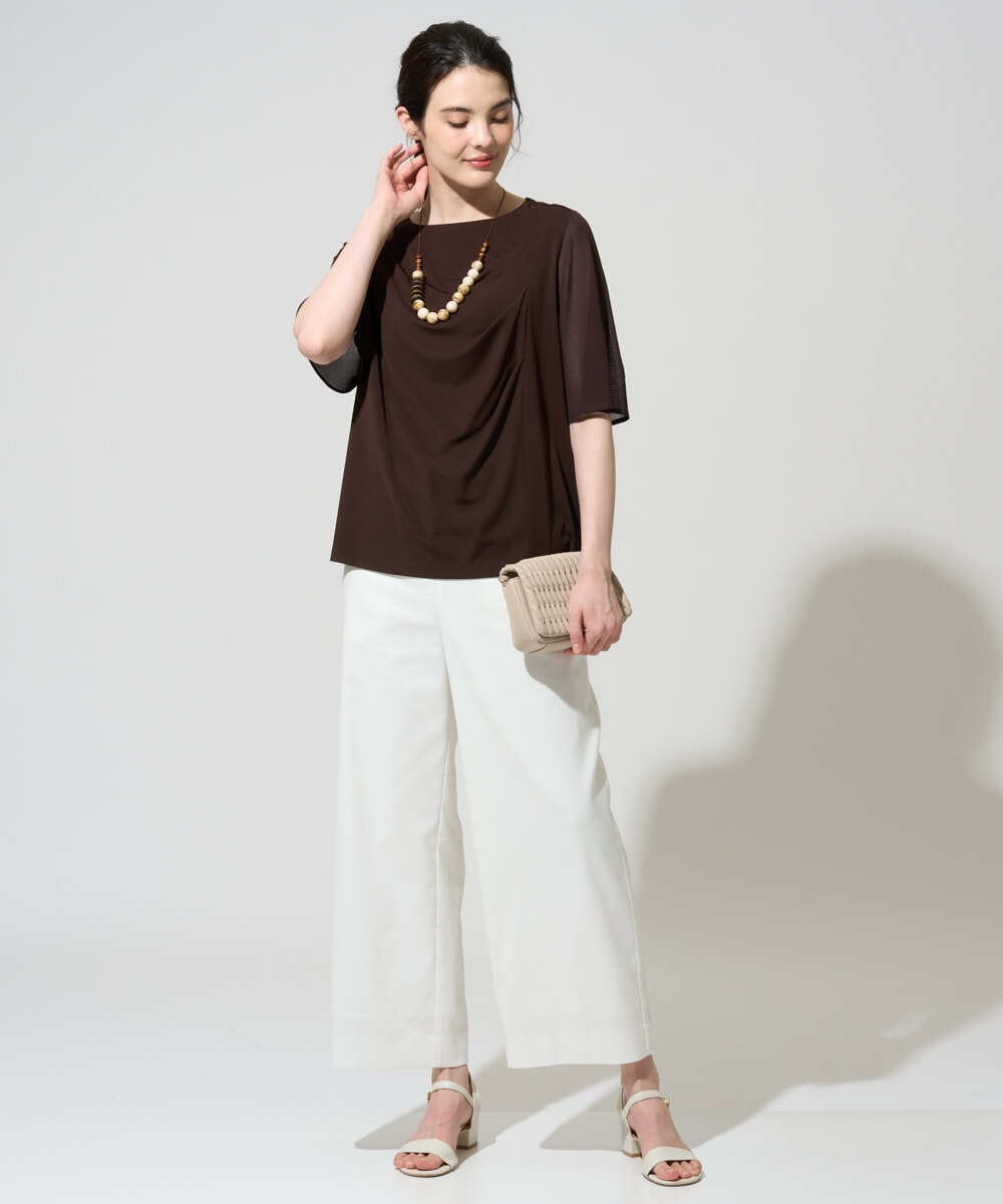 PRKGD62230 CHRISTIAN AUJARD(クリスチャン・オジャール) ドレープカットソー ブラウン