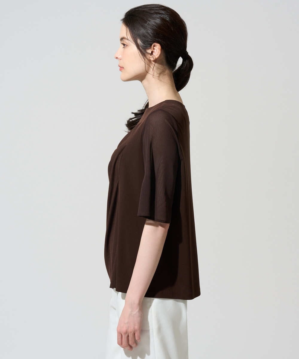 PRKGD62230 CHRISTIAN AUJARD(クリスチャン・オジャール) ドレープカットソー ブラウン