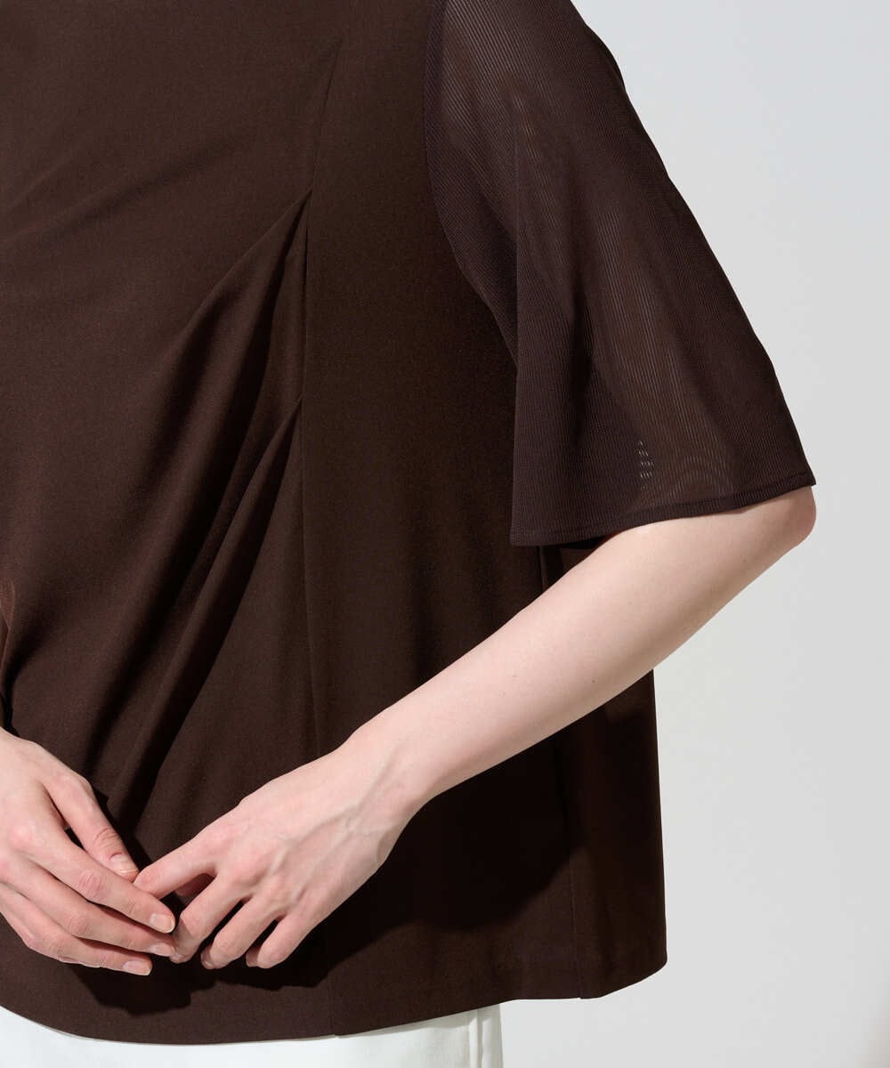 PRKGD62230 CHRISTIAN AUJARD(クリスチャン・オジャール) ドレープカットソー ブラウン