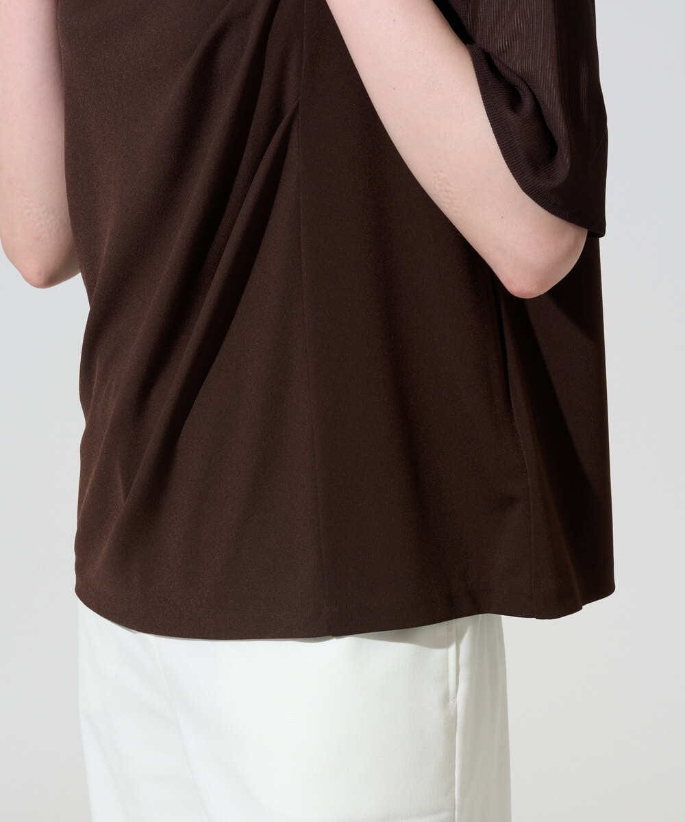 PRKGD62230 CHRISTIAN AUJARD(クリスチャン・オジャール) ドレープカットソー ブラウン