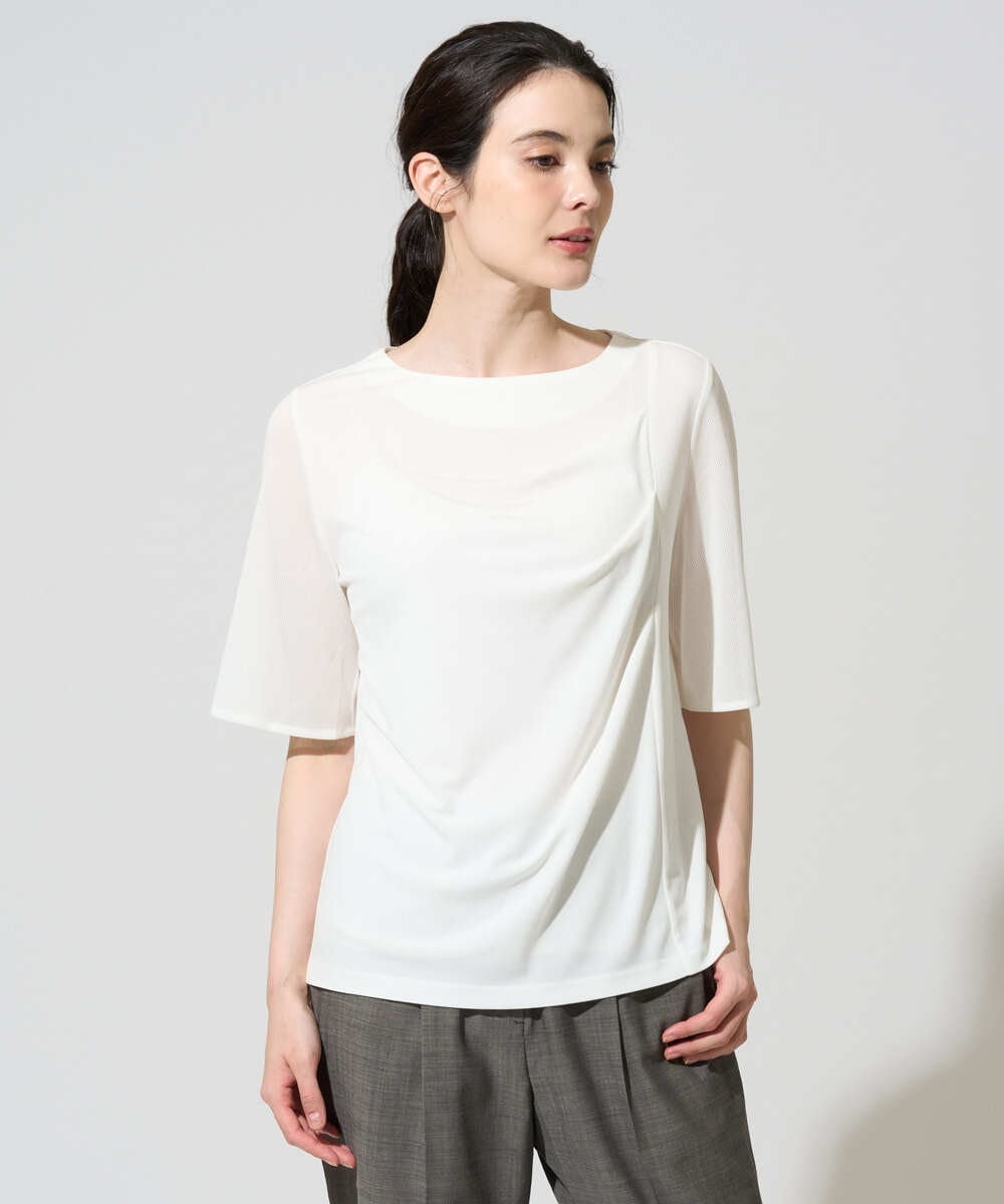 PRKGD62230 CHRISTIAN AUJARD(クリスチャン・オジャール) ドレープカットソー ホワイト