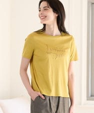 PRKGD63200 CHRISTIAN AUJARD(クリスチャン・オジャール) オーガニックスムースロゴカットソー マスタード