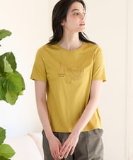 PRKGD63200 CHRISTIAN AUJARD(クリスチャン・オジャール) オーガニックスムースロゴカットソー マスタード