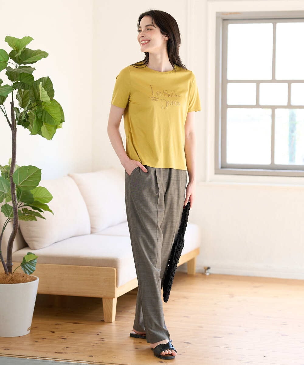 PRKGD63200 CHRISTIAN AUJARD(クリスチャン・オジャール) オーガニックスムースロゴカットソー マスタード