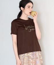 PRKGD63200 CHRISTIAN AUJARD(クリスチャン・オジャール) オーガニックスムースロゴカットソー ブラウン