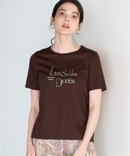 PRKGD63200 CHRISTIAN AUJARD(クリスチャン・オジャール) オーガニックスムースロゴカットソー ブラウン