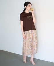 PRKGD63200 CHRISTIAN AUJARD(クリスチャン・オジャール) オーガニックスムースロゴカットソー ブラウン