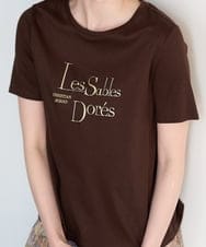 PRKGD63200 CHRISTIAN AUJARD(クリスチャン・オジャール) オーガニックスムースロゴカットソー ブラウン