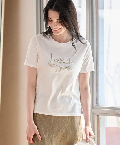 PRKGD63200 CHRISTIAN AUJARD オーガニックスムースロゴカットソー