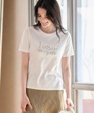 PRKGD63200 CHRISTIAN AUJARD(クリスチャン・オジャール) オーガニックスムースロゴカットソー ホワイト