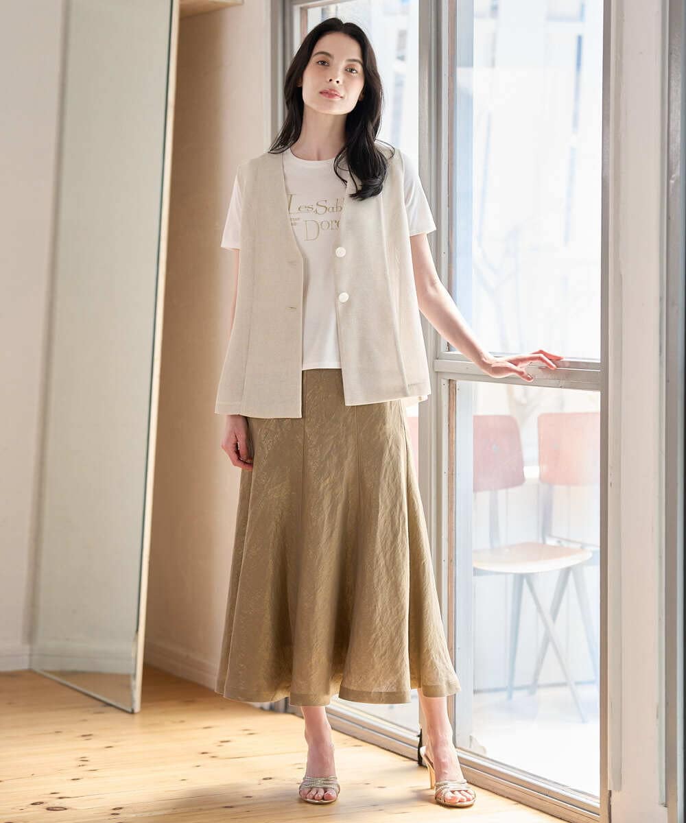 PRKGD63200 CHRISTIAN AUJARD(クリスチャン・オジャール) オーガニックスムースロゴカットソー ホワイト