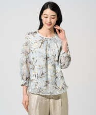 PRKGE02360 CHRISTIAN AUJARD(クリスチャン・オジャール) [セットアップ対応]フラワープリントシアーカットソー グリーン系