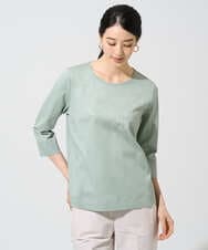 PRKGE12200 CHRISTIAN AUJARD(クリスチャン・オジャール) フラワー刺繍カットソー グリーン