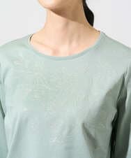 PRKGE12200 CHRISTIAN AUJARD(クリスチャン・オジャール) フラワー刺繍カットソー グリーン