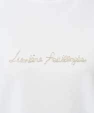 PRKGE13230 CHRISTIAN AUJARD(クリスチャン・オジャール) ビジューロゴカットソー アイボリー