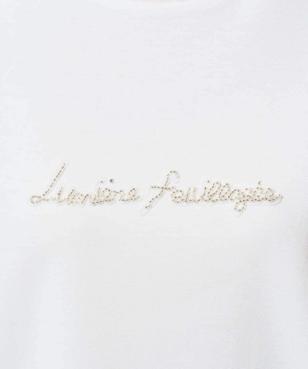 PRKGE13230 CHRISTIAN AUJARD(クリスチャン・オジャール) ビジューロゴカットソー アイボリー