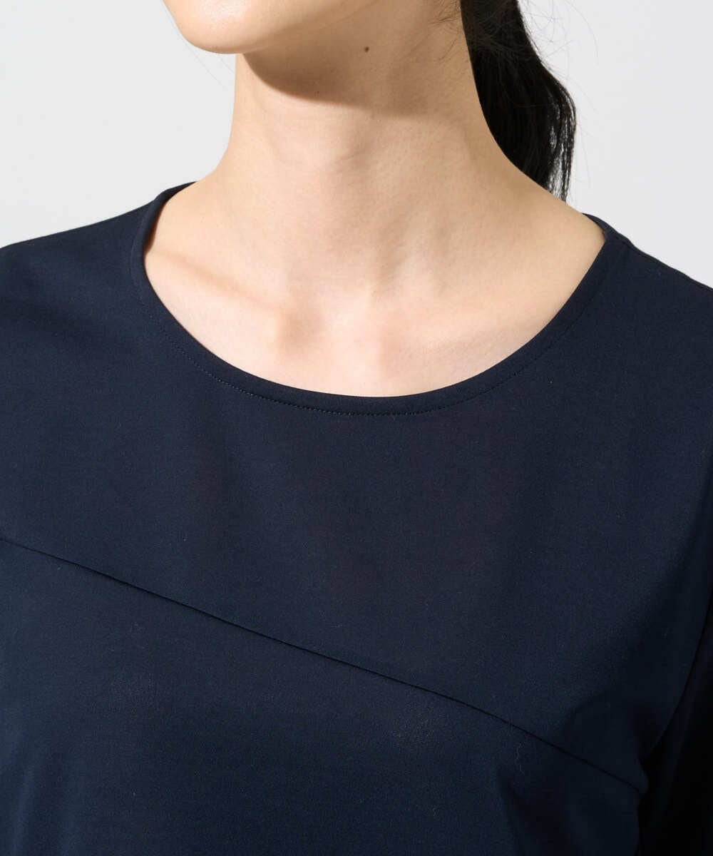 PRKGF14230 CHRISTIAN AUJARD(クリスチャン・オジャール) アシンメトリーフレアートップス ネイビー