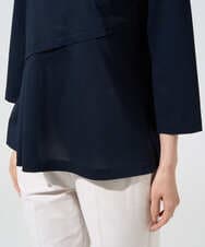 PRKGF14230 CHRISTIAN AUJARD(クリスチャン・オジャール) アシンメトリーフレアートップス ネイビー