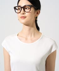 PRKGF21140 CHRISTIAN AUJARD(クリスチャン・オジャール) フレンチスリーブリブカットソー ホワイト