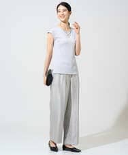 PRKGF21140 CHRISTIAN AUJARD(クリスチャン・オジャール) フレンチスリーブリブカットソー ライトグレー