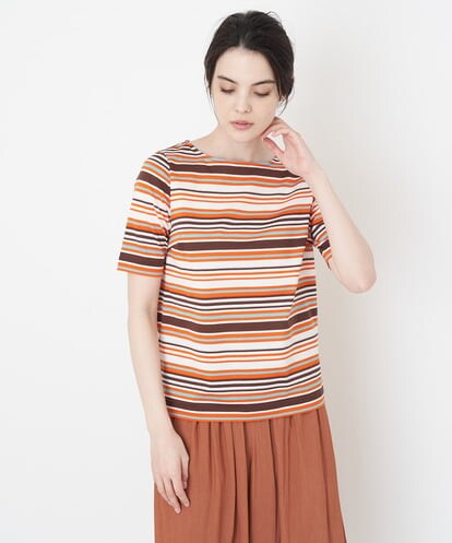 PRKGS32230  パネルジャカードボーダーTシャツ
