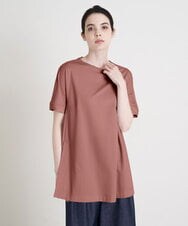 PRKGU61250 CHRISTIAN AUJARD(クリスチャン・オジャール) サイドスリット入りチュニックＴシャツ ピンク