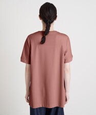 PRKGU61250 CHRISTIAN AUJARD(クリスチャン・オジャール) サイドスリット入りチュニックＴシャツ ピンク