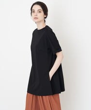 PRKGU61250 CHRISTIAN AUJARD(クリスチャン・オジャール) サイドスリット入りチュニックＴシャツ ブラック