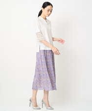 PRKGV74330 CHRISTIAN AUJARD(クリスチャン・オジャール) [吸水速乾]レーススリーブカットソー ホワイト