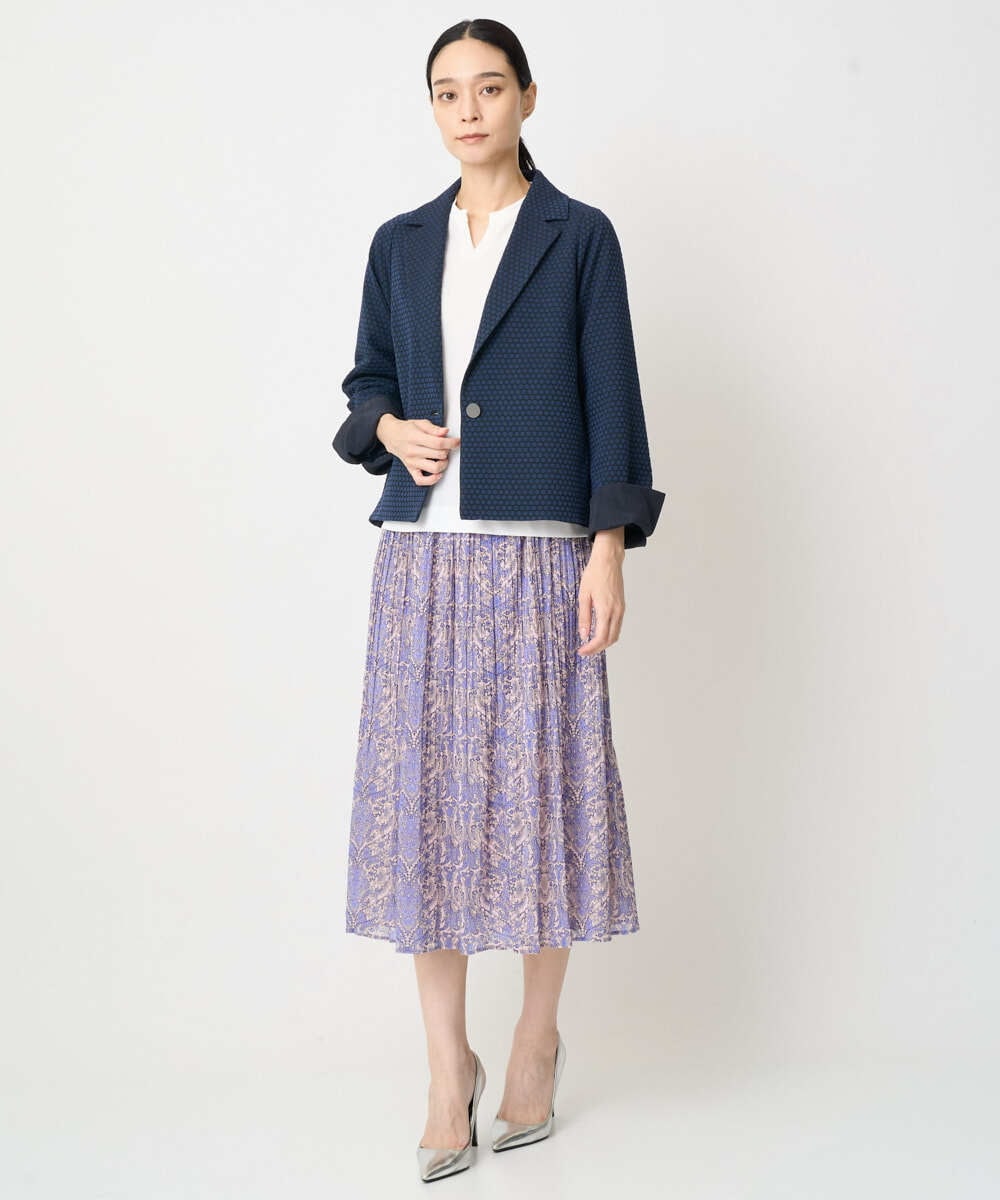 PRKGV74330 CHRISTIAN AUJARD(クリスチャン・オジャール) [吸水速乾]レーススリーブカットソー ホワイト