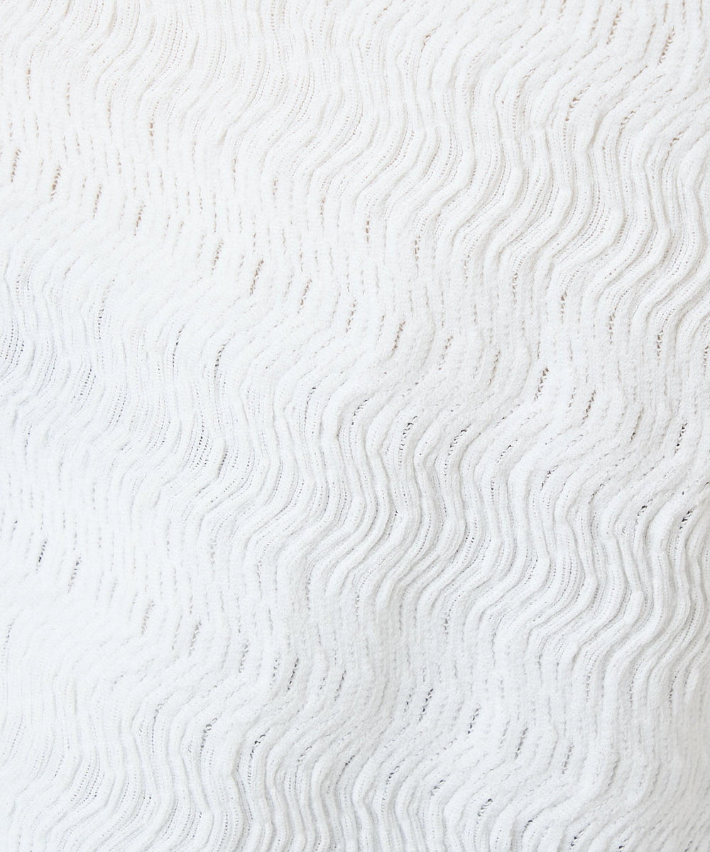 PRKGW05270 CHRISTIAN AUJARD(クリスチャン・オジャール) 波柄模様デザインカットソー ホワイト