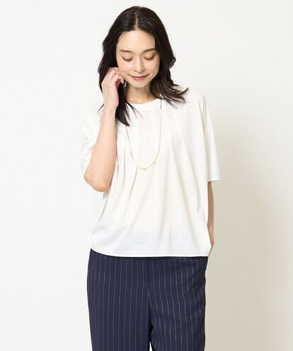 CHRISTIAN AUJARD PARIS リブ編み 半袖Tシャツ undo-rowa_ts04928