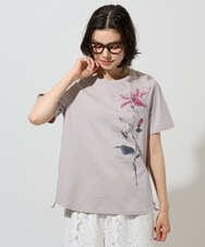 PRKHD05180 CHRISTIAN AUJARD(クリスチャン・オジャール) アートプリントTシャツ ライトグレー