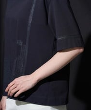 PRKHE32270 CHRISTIAN AUJARD(クリスチャン・オジャール) タイルモチーフカットソー ネイビー