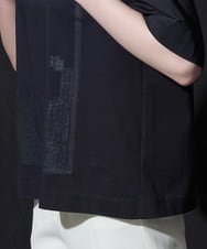 PRKHE32270 CHRISTIAN AUJARD(クリスチャン・オジャール) タイルモチーフカットソー ネイビー