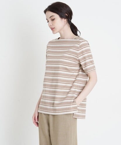 PRKHT25230 CHRISTIAN AUJARD タックボーダーTシャツ