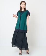 PRKHW37290 CHRISTIAN AUJARD(クリスチャン・オジャール) [接触冷感･ドライタッチ]バイカラージレ グリーン