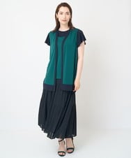 PRKHW37290 CHRISTIAN AUJARD(クリスチャン・オジャール) [接触冷感･ドライタッチ]バイカラージレ グリーン