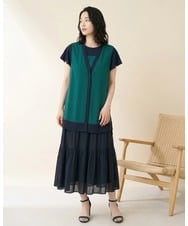 PRKHW37290 CHRISTIAN AUJARD(クリスチャン・オジャール) [接触冷感･ドライタッチ]バイカラージレ グリーン