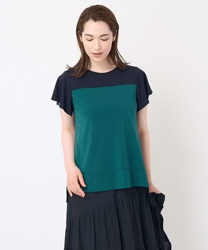 PRKHW38230 CHRISTIAN AUJARD [接触冷感･ドライタッチ]バイカラーカットソー