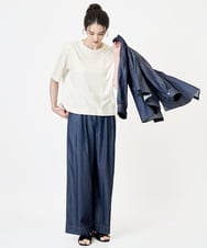 PRKJB12230 CHRISTIAN AUJARD(クリスチャン・オジャール) スパンコール刺繍Tシャツ アイボリー