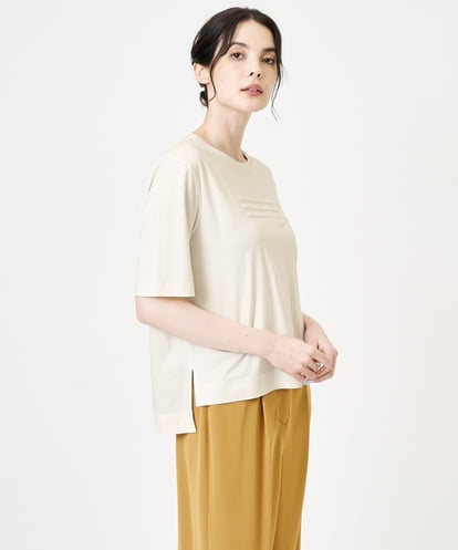 PRKJB12230 CHRISTIAN AUJARD スパンコール刺繍Tシャツ