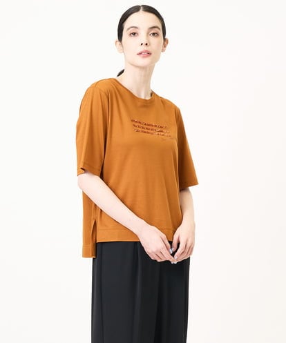 PRKJB12230 CHRISTIAN AUJARD スパンコール刺繍Tシャツ