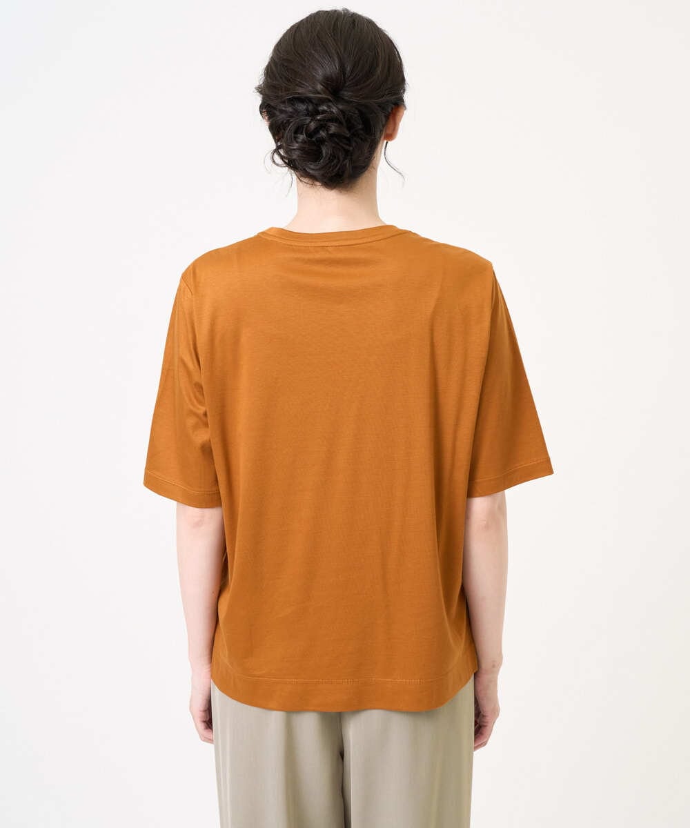 PRKJB12230 CHRISTIAN AUJARD(クリスチャン・オジャール) スパンコール刺繍Tシャツ ブラウン