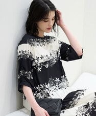 PRKJE38300 CHRISTIAN AUJARD(クリスチャン・オジャール) [セットアップ対応/2WAY]シルエットフラワートップス ブラック系