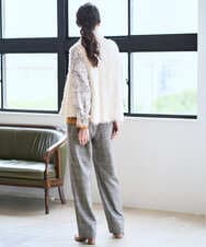 PRLAD31390 CHRISTIAN AUJARD(クリスチャン・オジャール) グレンチェックストレートパンツ ブラウン