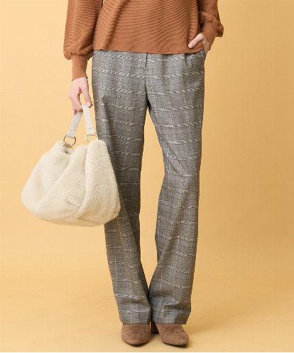 PRLAD31390 CHRISTIAN AUJARD グレンチェックストレートパンツ