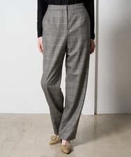 PRLAD31390 CHRISTIAN AUJARD(クリスチャン・オジャール) グレンチェックストレートパンツ ブラウン