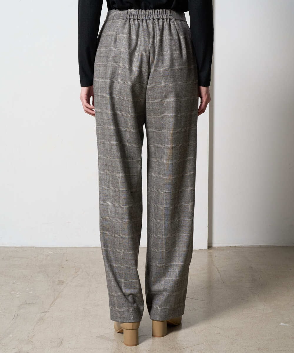 PRLAD31390 CHRISTIAN AUJARD(クリスチャン・オジャール) グレンチェックストレートパンツ ブラウン