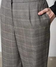 PRLAD31390 CHRISTIAN AUJARD(クリスチャン・オジャール) グレンチェックストレートパンツ ブラウン